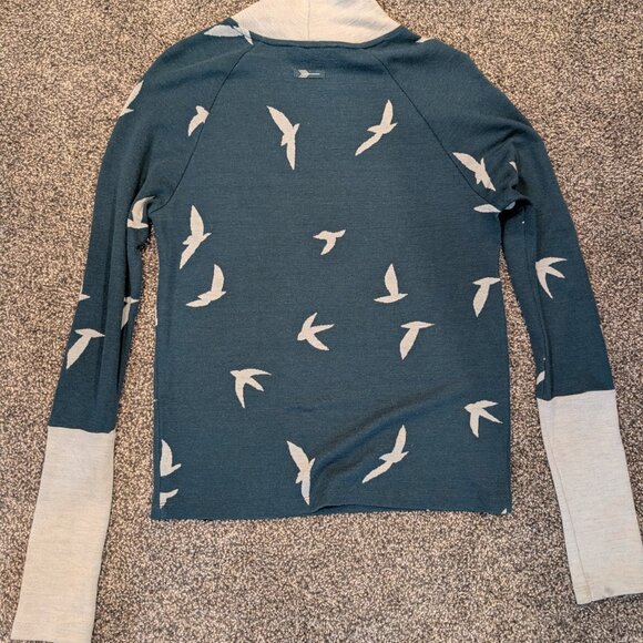 Oiselle Wazzie Wool Jacquard Mock Neck Sweater Long Sleeve 6 Women's - Picture 5 of 5